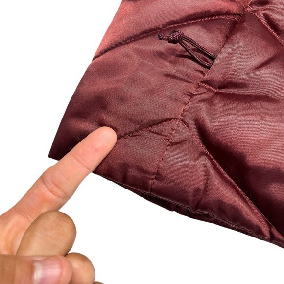 The North Face 550 Women’s Maroon Quilted Goose Down Puffer Vest Size Small-READ - Picture 8 of 15